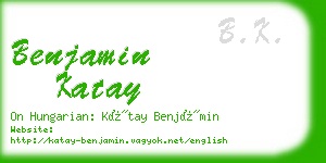 benjamin katay business card